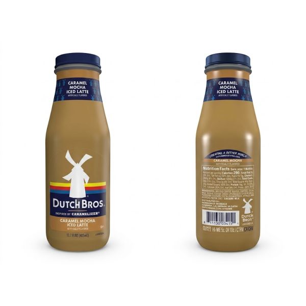 DUTCH BROS: Caramel Mocha Iced Latte, 13.7 fo