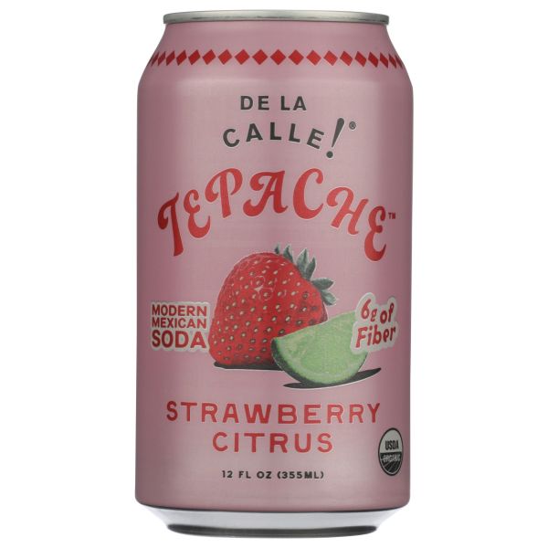 DE LA CALLE: Strawberry Citrus Tepache, 12 fo