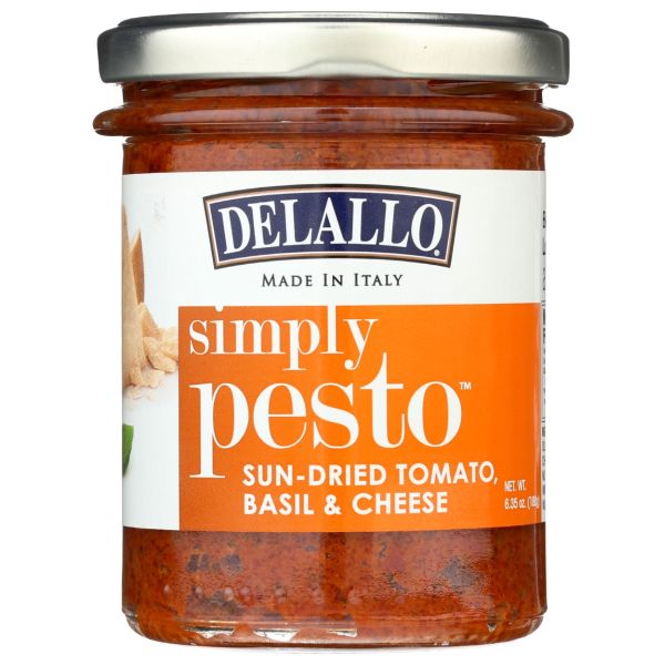 DELALLO: Pesto Sundried Tomato Basil Cheese, 6.35 oz