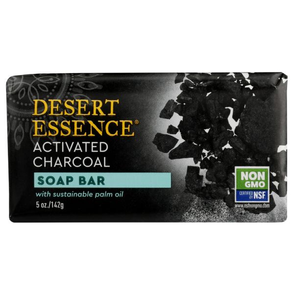DESERT ESSENCE: Activated Charcoal Soap Bar, 5 oz