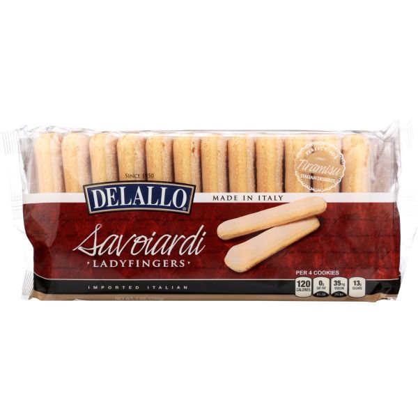 DELALLO: Lady Finger Savoiardi Cookies, 7.06 oz