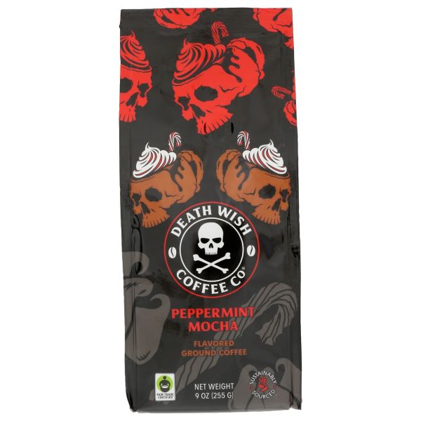DEATH WISH COFFEE: Peppermint Coffee Ground Coffee, 9 oz