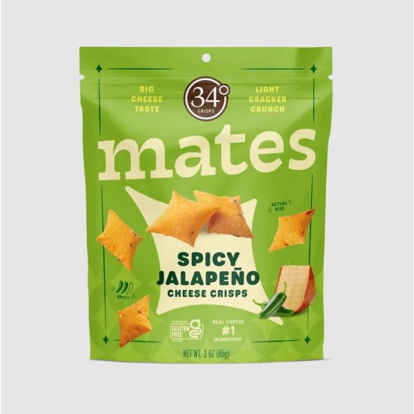 34 DEGREES: Spicy Jalapeño Mates, 3 oz