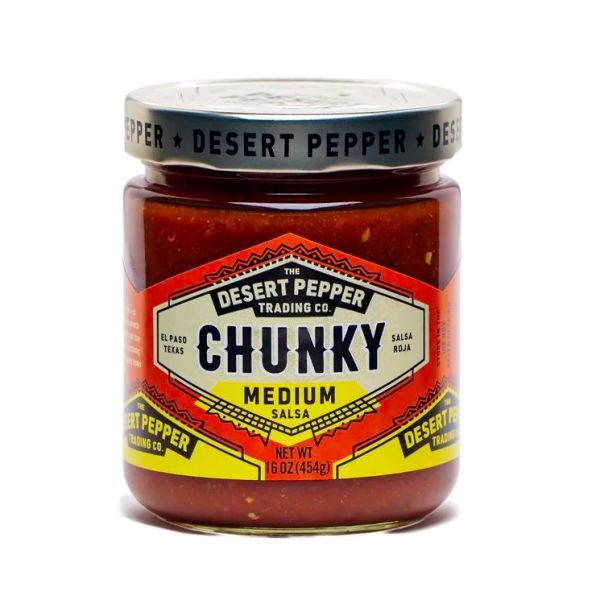 DESERT PEPPER: Chunky Medium Salsa, 16 oz