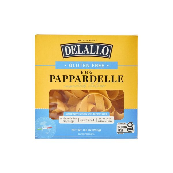 DELALLO: Gluten Free Egg Pappardelle Pasta, 8.8 oz