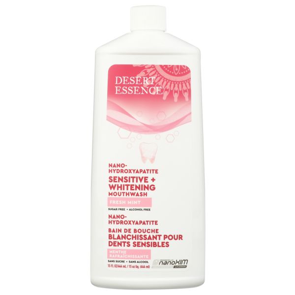 DESERT ESSENCE: Nano Whitening and Sensitive Mouthwash, 15 fo
