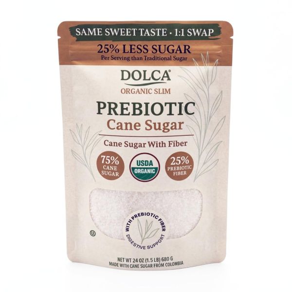 DOLCA: Organic Slim Prebiotic Cane Sugar, 1.5 lb