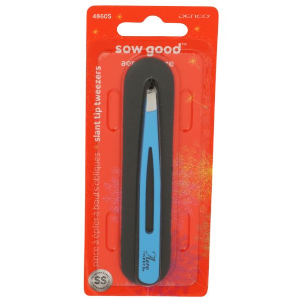 DENCO: Slant Tip Tweezers, 1 ea