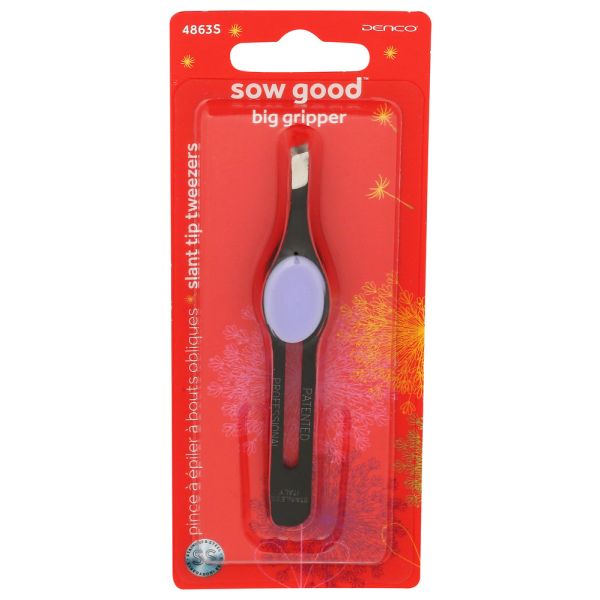 DENCO: Big Gripper Slant Tip Tweezers, 1 ea