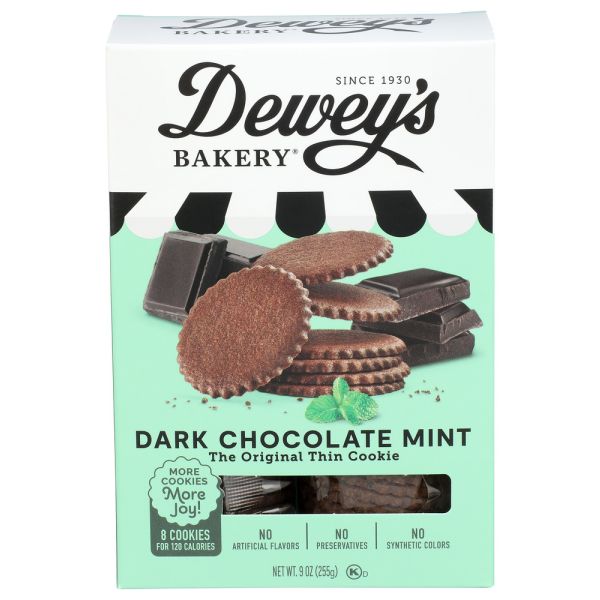 DEWEYS: Dark Chocolate Mint Cookies, 9 oz