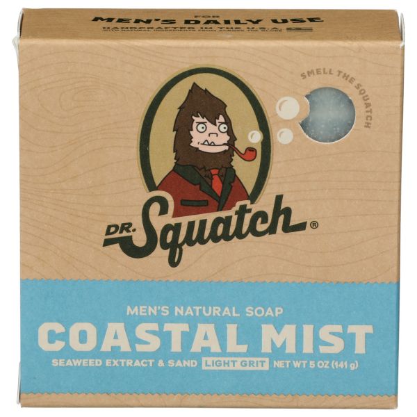 DR SQUATCH: Coastal Mist Soap Bar, 5 oz