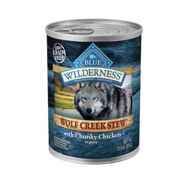 BLUE BUFFALO: Wolf Creek Stew Chunky Chicken Stew Adult Dog, 12.5 oz