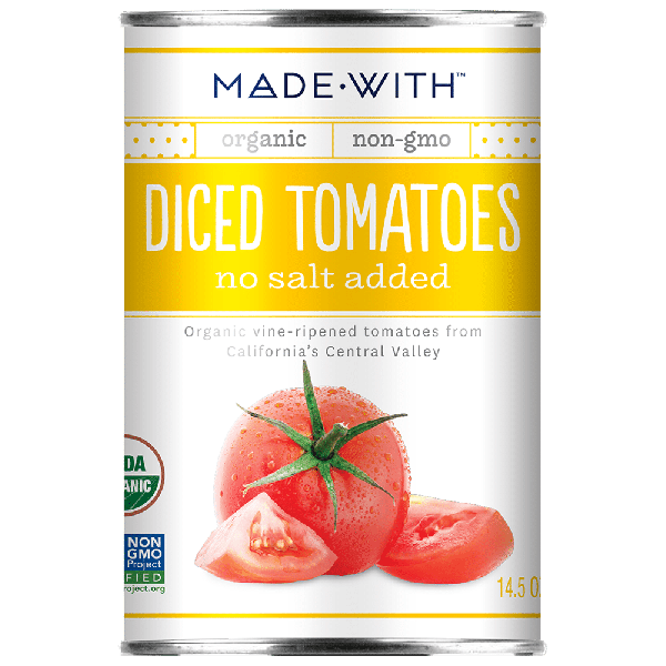 MADE WITH: Tomato Diced No Salt Organic, 14.5 oz
