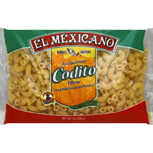 EL MEXICANO: Codito Small Pasta, 7 oz