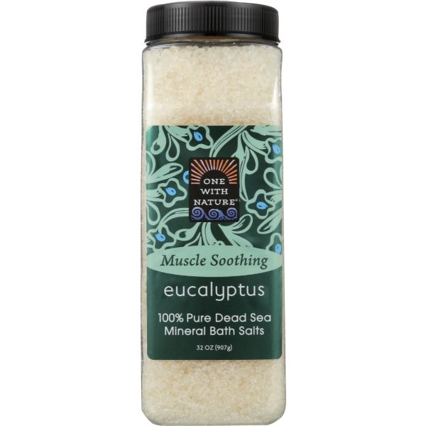 One with Nature Mineral Bath Salts Eucalyptus, 32 Oz