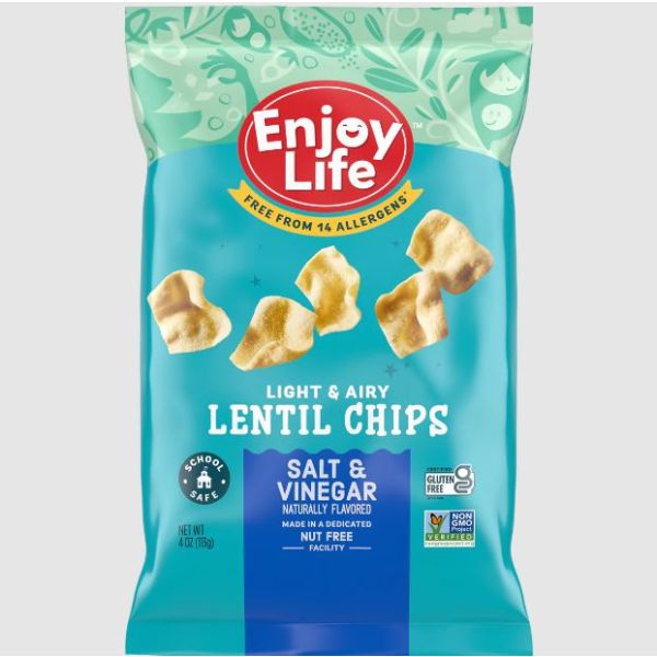 ENJOY LIFE: Salt Vinegar Lentil Chips, 4 oz