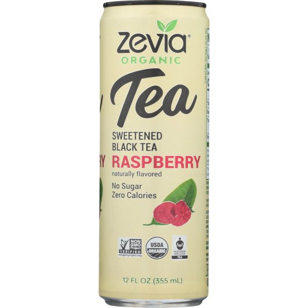 ZEVIA: Black Tea Raspberry, 12 fo