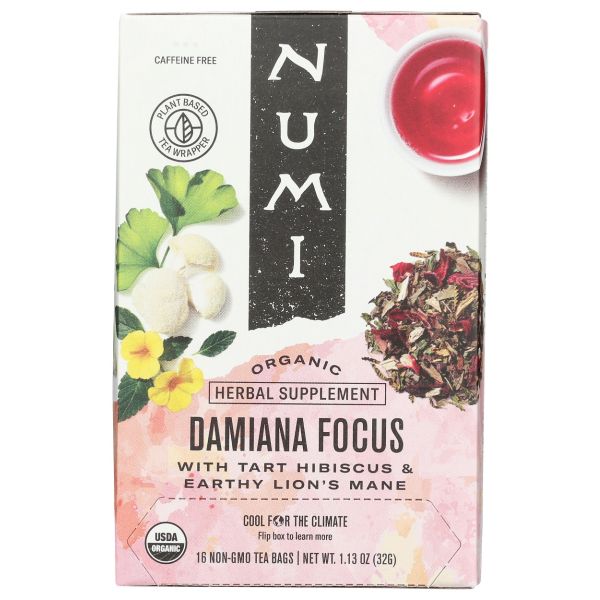NUMI TEAS: Damiana Focus Tea 16Pc, 1.13 oz
