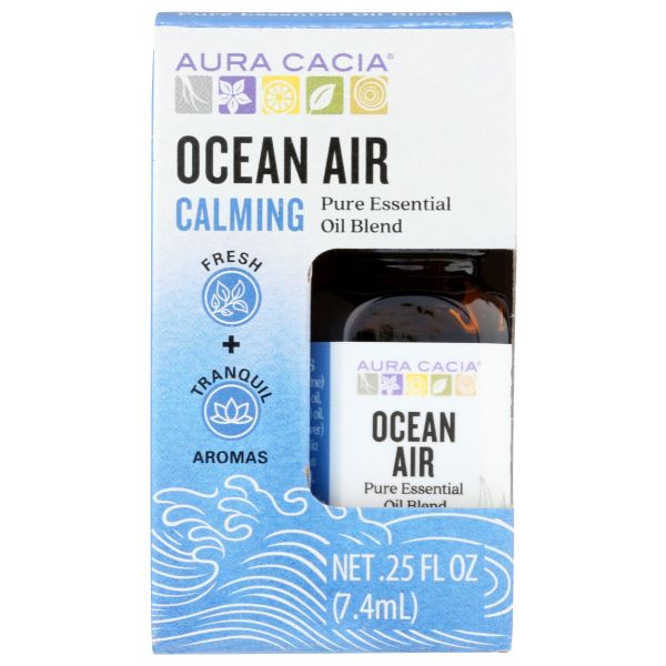 AURA CACIA: Ocean Air Essential Oil Blend Boxed, 0.25 fo