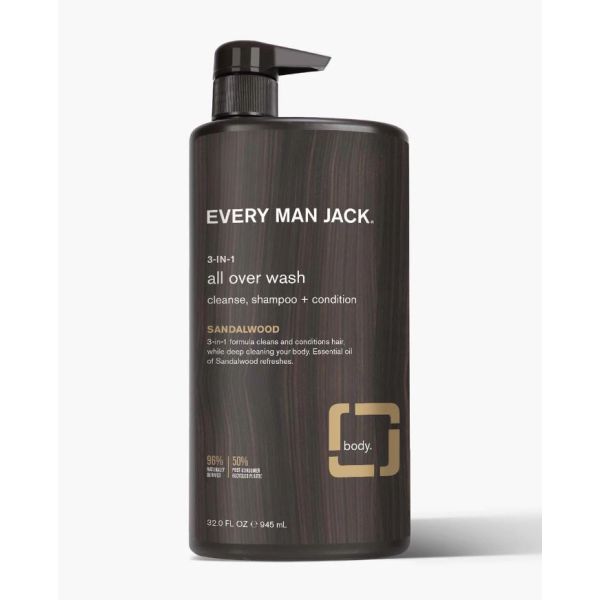 EVERY MAN JACK: Sandalwood 3in1 All Over Wash, 32 oz