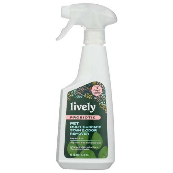LIVELY: Pet Multi Surface Stain and Odor Remover, 16 fo