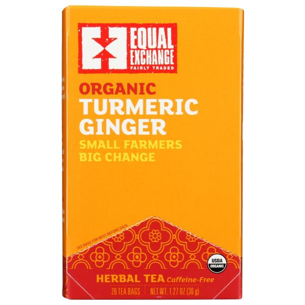 EQUAL EXCHANGE: Organic Turmeric Ginger, 20 bg