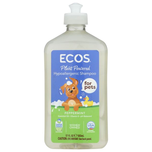 ECOS: Hypoallergenic Pet Shampoo Peppermint, 17 fo