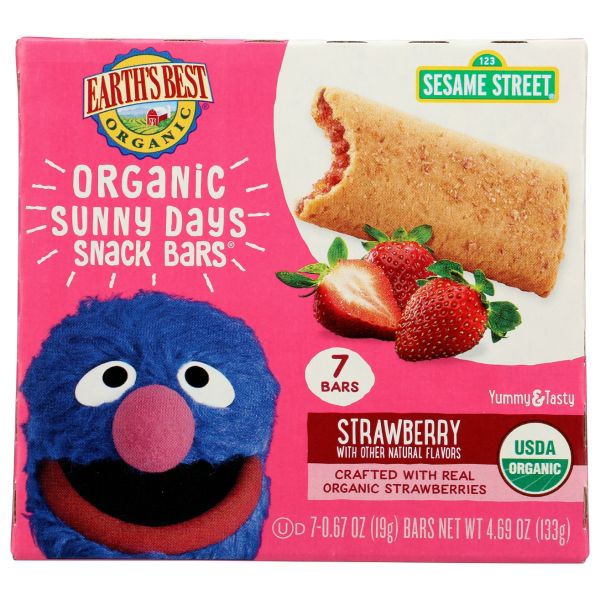 EARTHS BEST: Strawberry Sunny Days Snack Bars, 4.69 oz