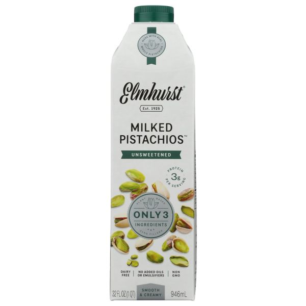 ELMHURST: Unsweetened Pistachio Milk, 32 fo