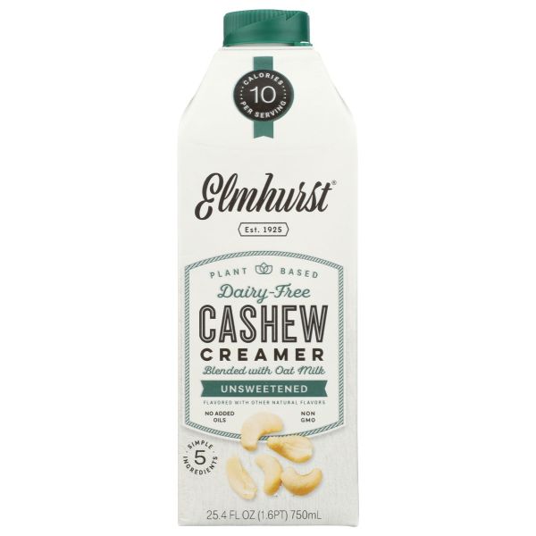 ELMHURST: Unsweetened Cashew Creamer. 25.4 fo