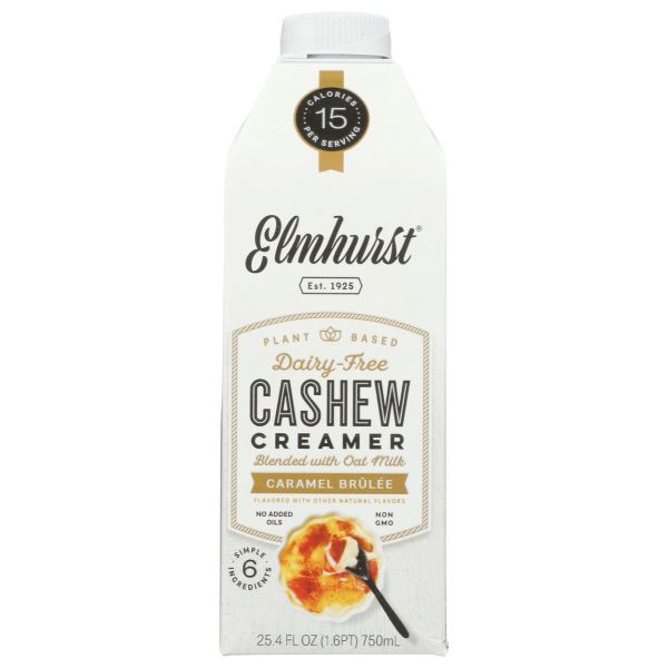 ELMHURST: Caramel Brulee Cashew Creamer, 25.4 fo