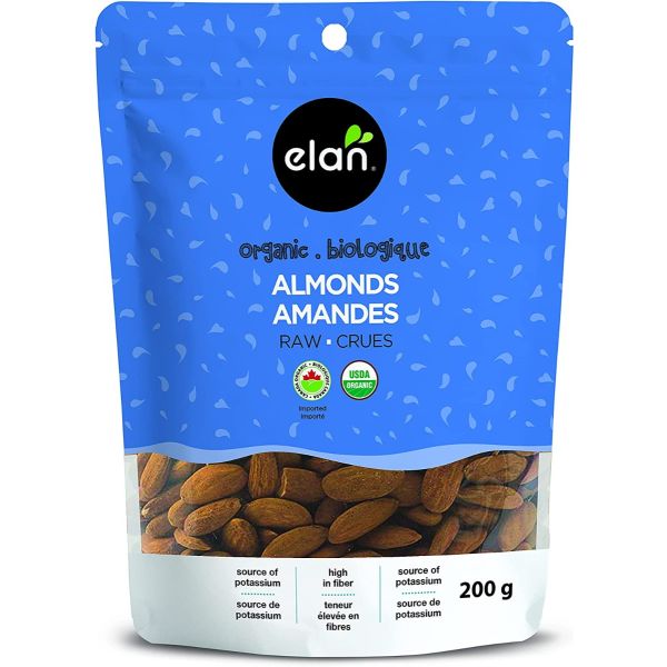 ELAN: Organic Raw Almonds, 7.1 oz