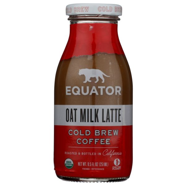 EQUATOR: Oat Milk Latte Organic Cold Brew Coffee, 8.5 fo