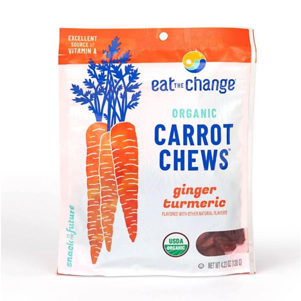 EAT THE CHANGE: Organic Carrot Chews Ginger Turmeric, 4.2 oz