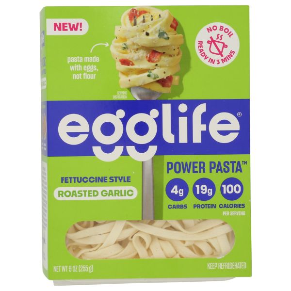 EGGLIFE: Roasted Garlic Egg Power Pasta, 9 oz