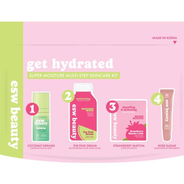 ESW BEAUTY: Super Moisture 4 Step Skincare Kit, 4 pc