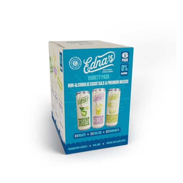 EDNAS: Non Alcoholic Cocktails Variety Pack 6 Count, 72 fo