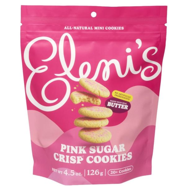 ELENIS COOKIES: Pink Sugar Mini Crisp Cookies, 4.5 oz