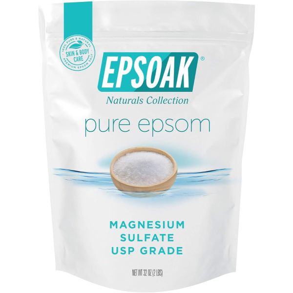 EPSOAK: Pure Epsom Salt Magnesium Sulfate USP, 2 lb