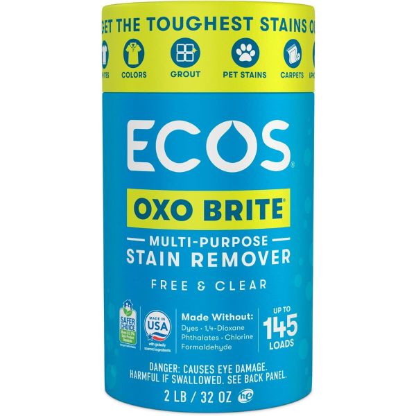 ECOS: OxoBrite Multi Purpose Stain Remover Free and Clear, 2 lb