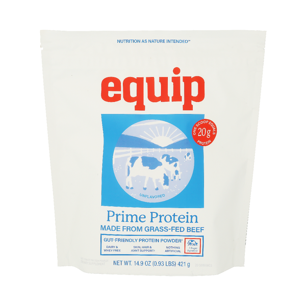 EQUIP: Unflavored Prime Protein Beef Powder, 14.9 oz