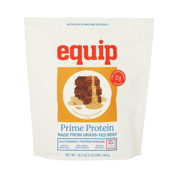EQUIP: Peanut Butter Chocolate Prime Protein Beef Powder, 19.2 oz