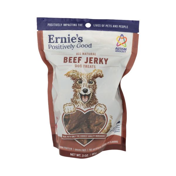 ERNIE ELS: Beef Jerky Dog Treats, 3 oz