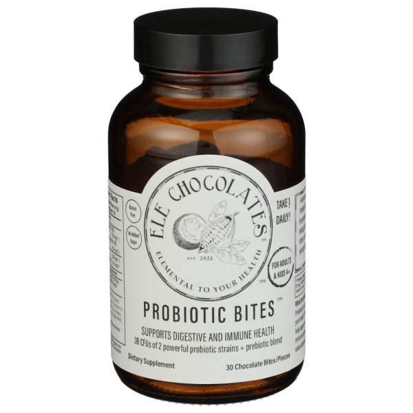 ELE CHOCOLATE: Chocolate Probiotic Bites, 30 pc