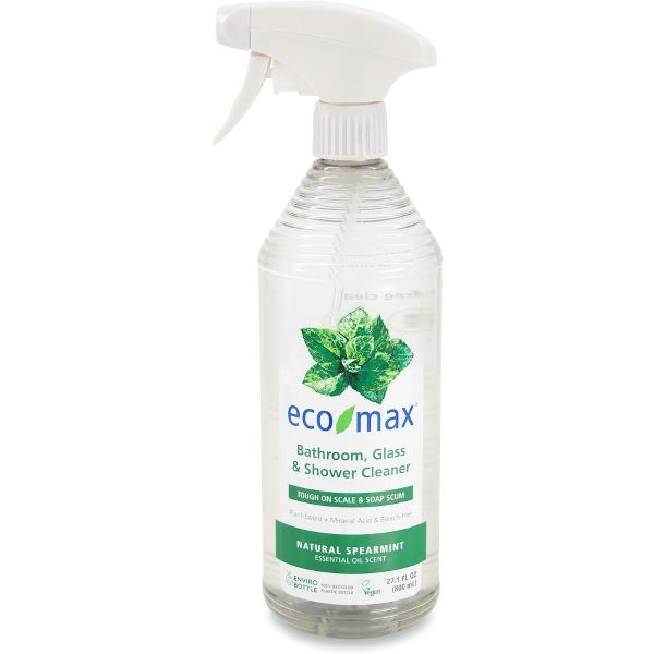 ECO MAX: Natural Spearmint Bathroom Glass and Shower Cleaner, 27.1 fo
