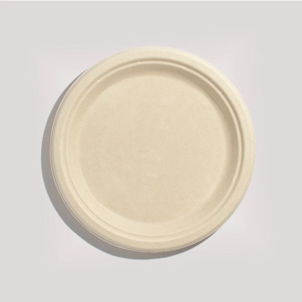 ECO SOUL: Plant Based Compostable Plates 9 Inches Round, 20 ct