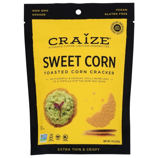 CRAIZE: Sweet Corn Toasted Corn Cracker, 1.75 oz