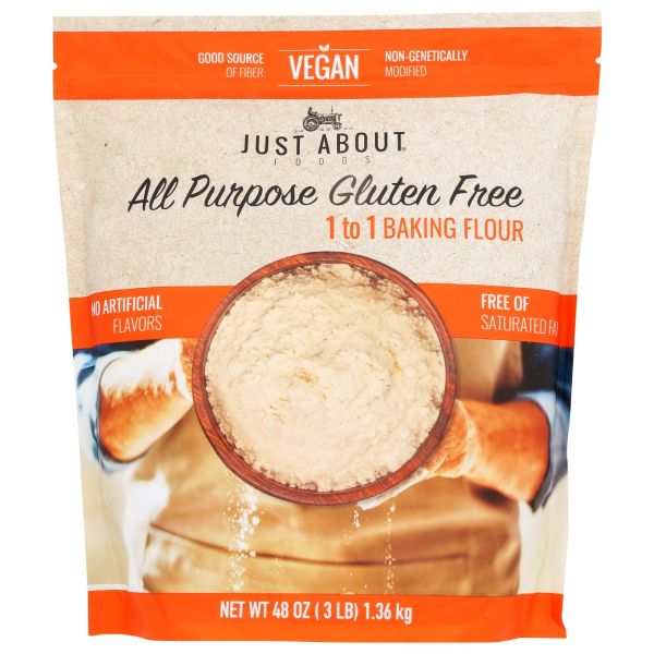 JUST ABOUT FOODS: Gluten Free All Purpose Flour, 3 lb