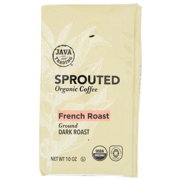 JAVA TRADING: Sprouted French Roast Ground Coffee, 10 oz