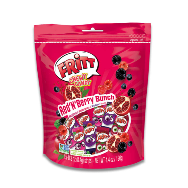 FRITT: Red N Berry Bunch Chewy Candy, 4.4 oz